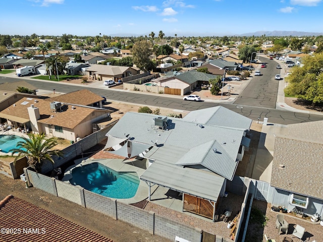 bird's eye view featuring a residential view