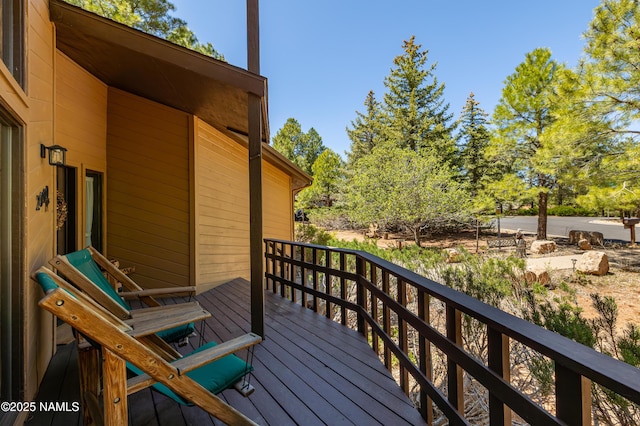 view of wooden deck