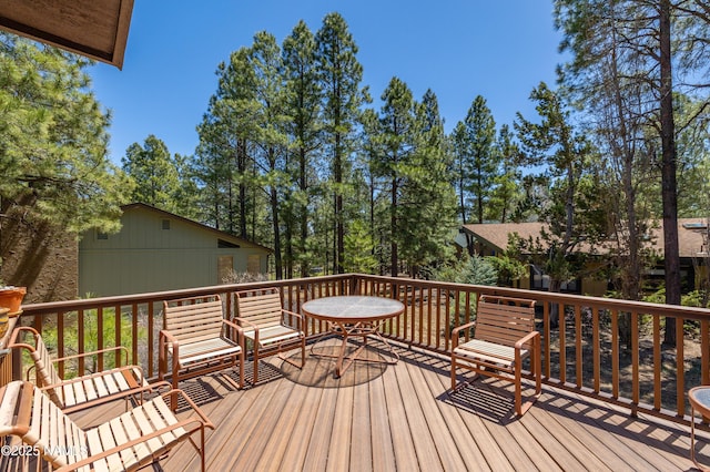 view of wooden deck