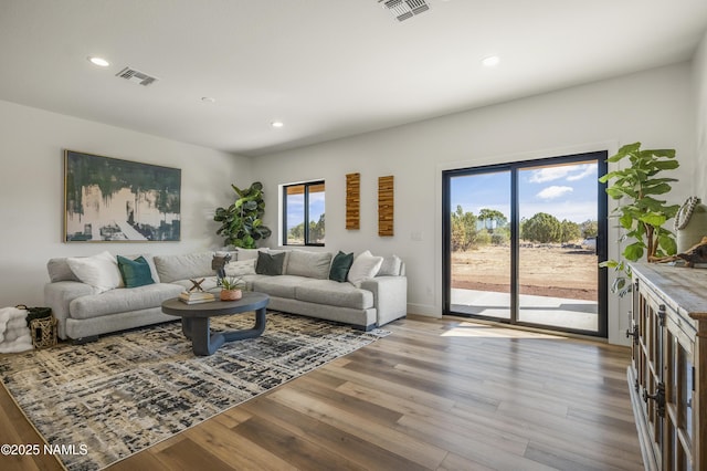 7939 N Red Lake Rd, Williams, AZ 86046 - living room with wood finished floors and recessed lighting
