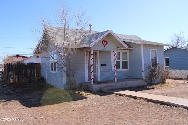 view of bungalow-style home