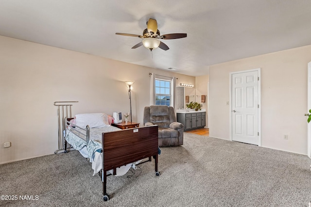 11095 N Rodeo Rd, Flagstaff, AZ 86004 - bedroom with carpet and ceiling fan