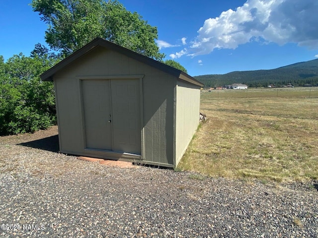 8355 N Stony Mountain Way, Flagstaff, AZ 86001 - view of shed with a mountain view