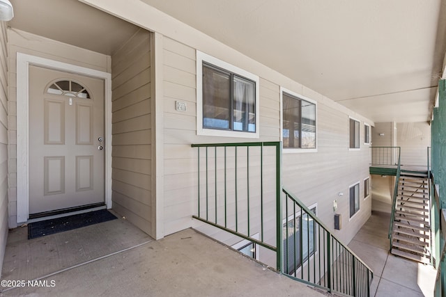 view of doorway to property