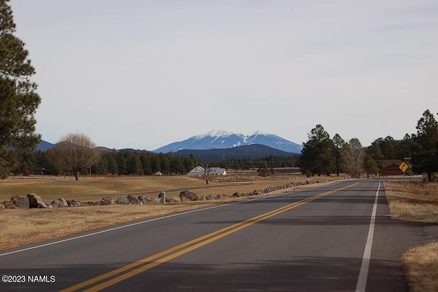 view of road featuring a mountain view