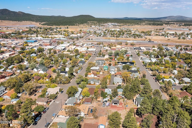 aerial view featuring a mountain view