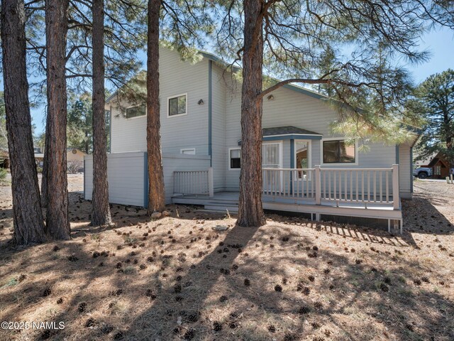 3792 E Ramble Wood Dr, Flagstaff, AZ 86004 - rear view of property featuring a deck