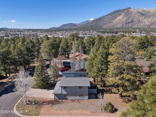 3792 E Ramble Wood Dr, Flagstaff, AZ 86004 - birds eye view of property featuring a mountain view
