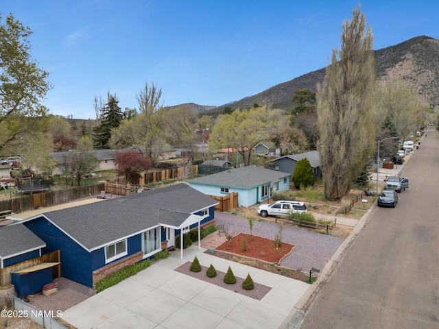 2821 N Tindle Blvd, Flagstaff, AZ 86004 - bird's eye view featuring a residential view and a mountain view