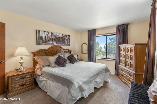 bedroom with carpet