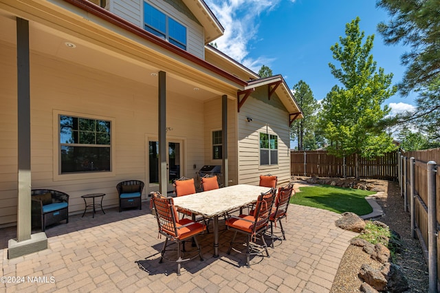 view of patio / terrace with area for grilling