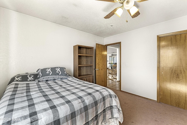 6162 Meadows Ln, Flagstaff, AZ 86004 - bedroom featuring carpet floors and a ceiling fan