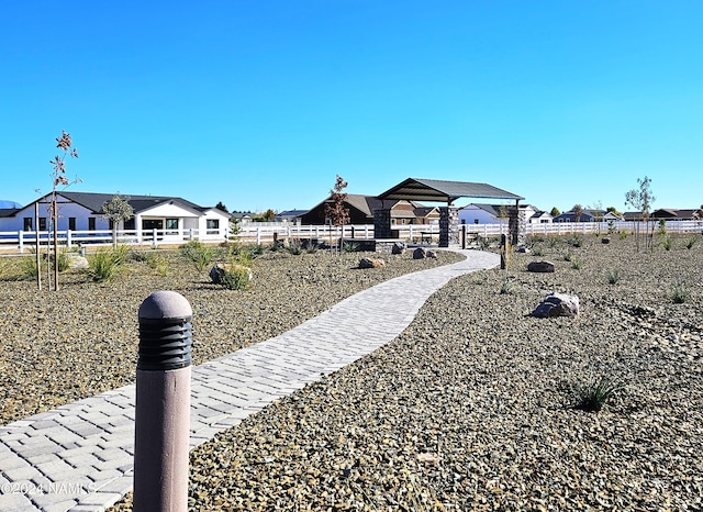 view of yard with a gazebo