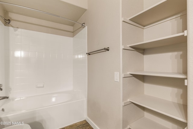 bathroom featuring bathtub / shower combination