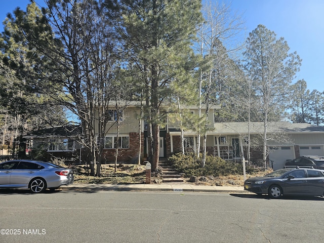 view of front facade with a garage