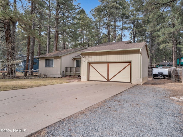 ranch-style home with a garage