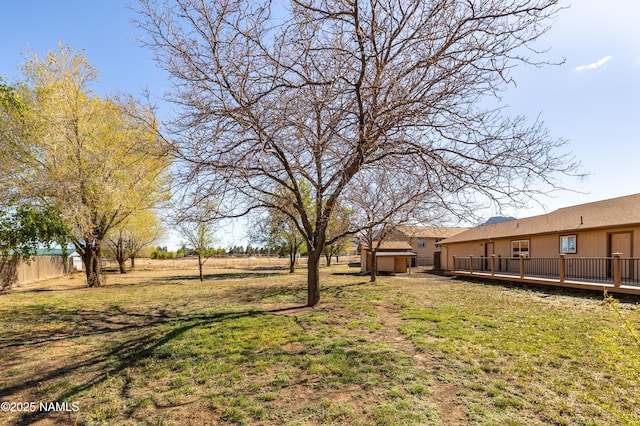 6120 E Treadway Trl, Flagstaff, AZ 86004 - view of yard with a wooden deck