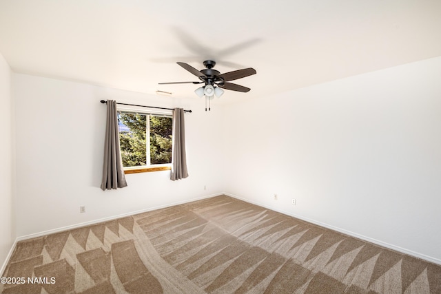 6120 E Treadway Trl, Flagstaff, AZ 86004 - carpeted spare room featuring a ceiling fan and baseboards