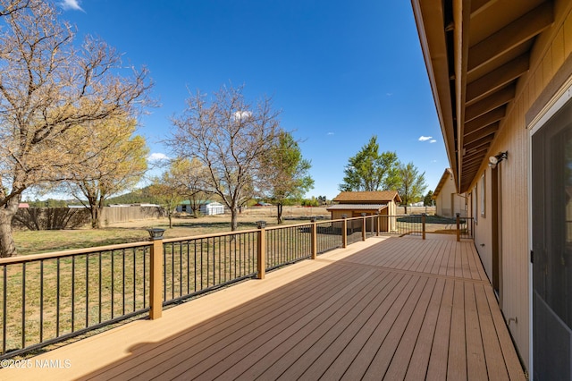 6120 E Treadway Trl, Flagstaff, AZ 86004 - deck with an outbuilding