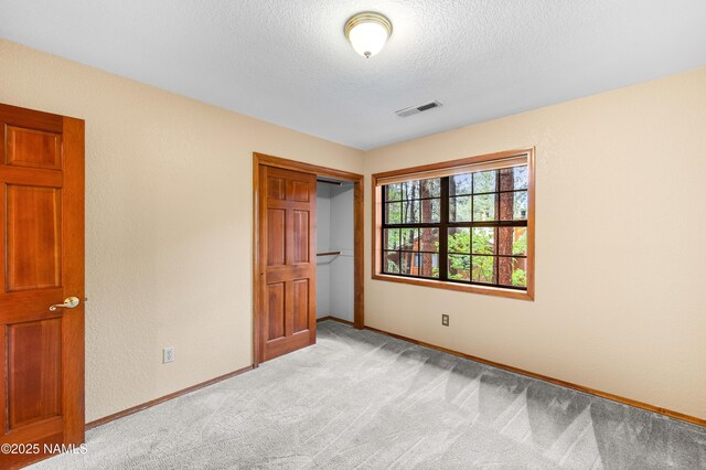 3130 Tina Ln, Flagstaff, AZ 86001 - unfurnished bedroom featuring light colored carpet, a textured ceiling, and a closet