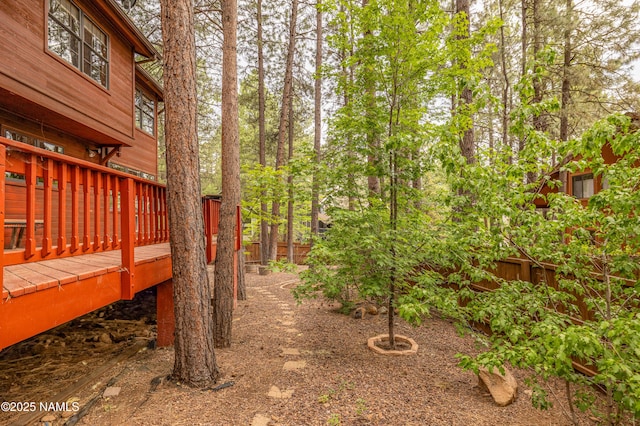 3130 Tina Ln, Flagstaff, AZ 86001 - view of yard featuring a wooden deck