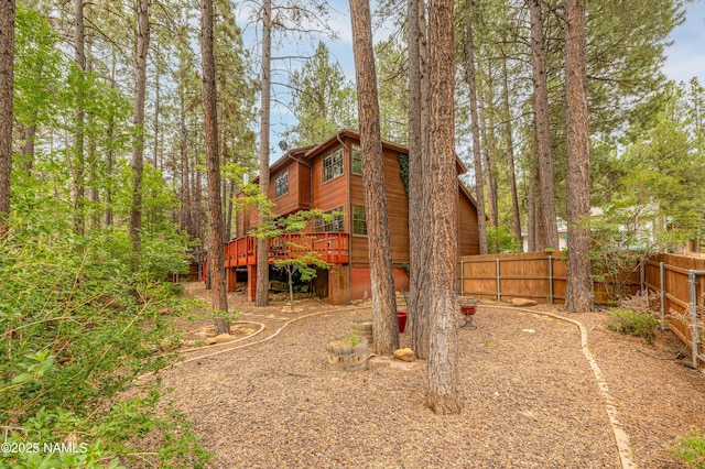 3130 Tina Ln, Flagstaff, AZ 86001 - view of yard with a wooden deck