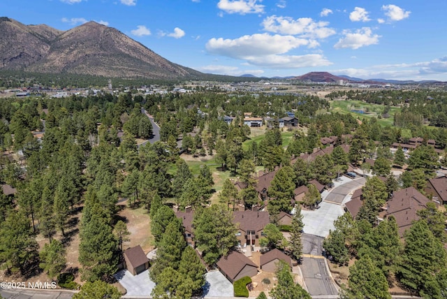 2315 N Whispering Pines Way, Flagstaff, AZ 86004 - aerial view of property and surrounding area featuring mountains and nearby suburban area