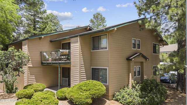 exterior space with a balcony