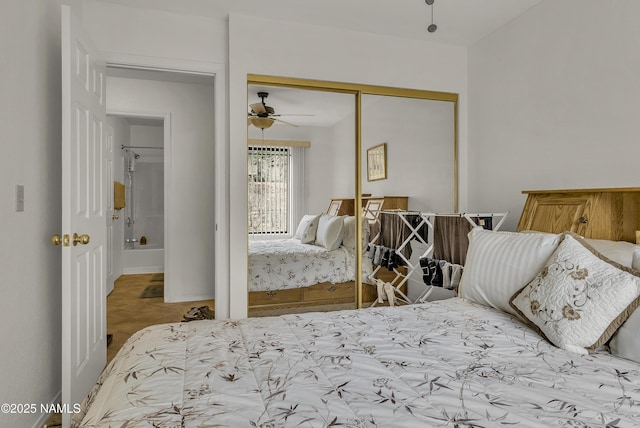 bedroom featuring a closet