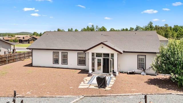 back of house with a patio area