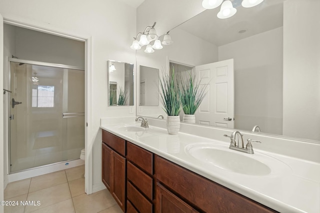3008 E Cold Springs Trl, Flagstaff, AZ 86004 - full bathroom with a sink, double vanity, and a stall shower