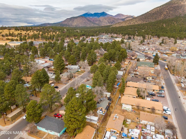 aerial view featuring a mountain view