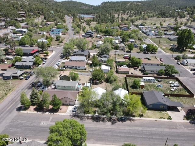 417, 429 W Sheridan Ave, Williams, AZ 86046 - aerial view of residential area with a heavily wooded area