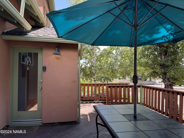 view of wooden deck