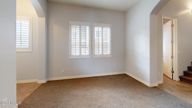 view of tiled empty room