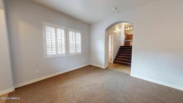 view of carpeted empty room