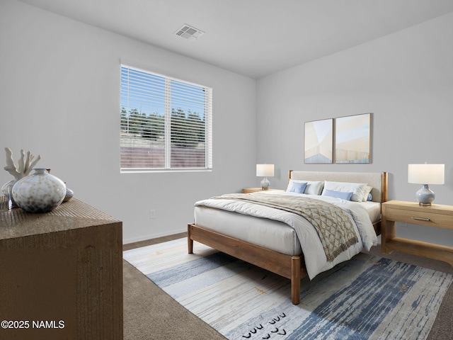 bedroom with light hardwood / wood-style floors