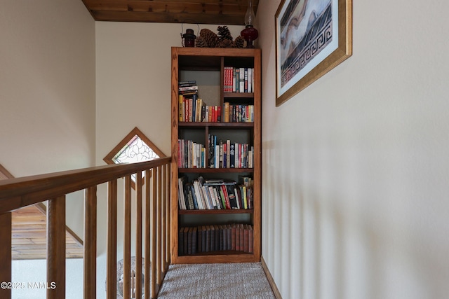 hallway with carpet