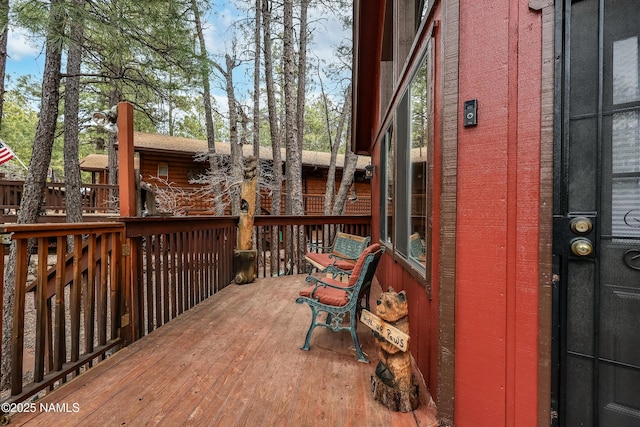 view of wooden deck