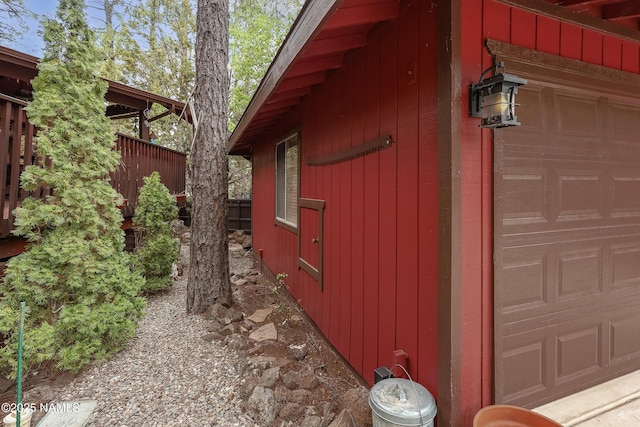 view of home's exterior featuring a garage