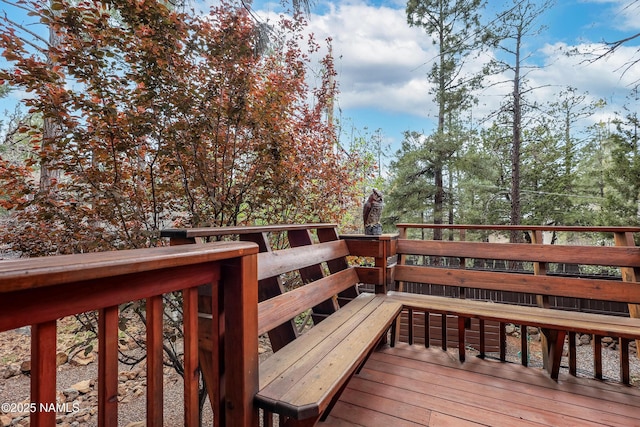 view of wooden deck