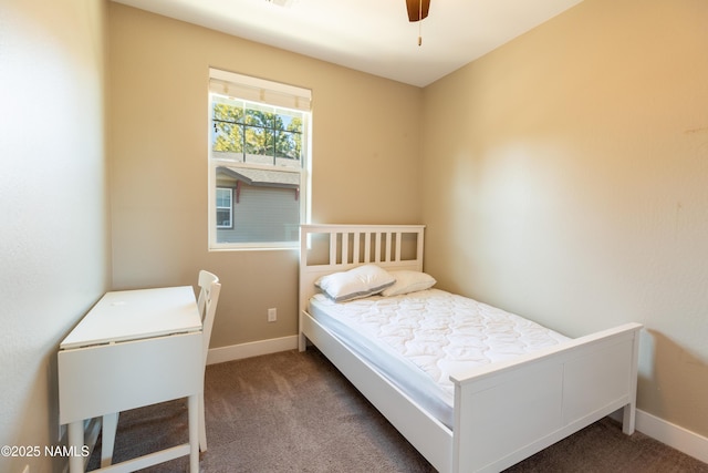 2553 W Cripple Creek Dr, Flagstaff, AZ 86001 - carpeted bedroom with baseboards and ceiling fan