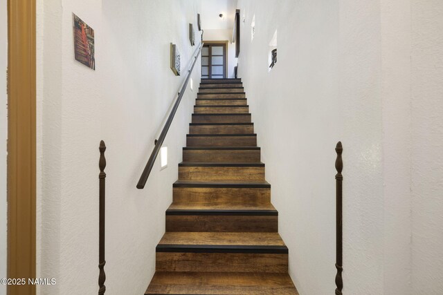655 E Trout Creek Rd, Munds Park, AZ 86017 - stairs with wood finished floors