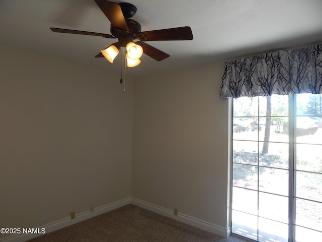 1000 N Beaver St Unit 116, Flagstaff, AZ 86001 - spare room featuring ceiling fan and dark colored carpet