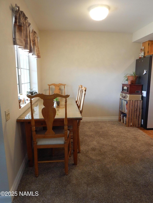 1000 N Beaver St Unit 116, Flagstaff, AZ 86001 - dining room featuring baseboards and carpet flooring