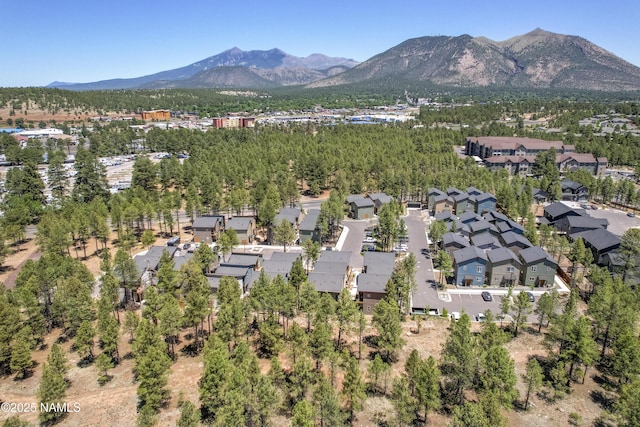 3001 E Butler Ave Unit 21, Flagstaff, AZ 86004 - aerial view of property's location with a mountain backdrop and nearby suburban area