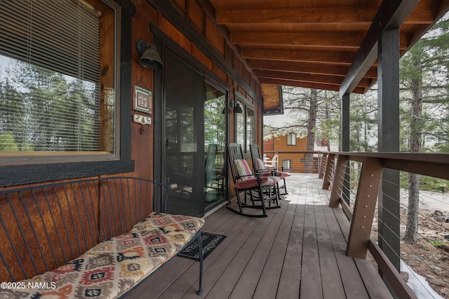 view of wooden deck