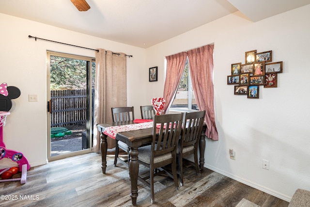 4551 E Allison Dr, Flagstaff, AZ 86004 - dining space with dark hardwood / wood-style flooring