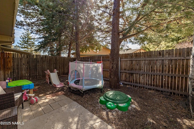 4551 E Allison Dr, Flagstaff, AZ 86004 - view of yard with a trampoline and a patio