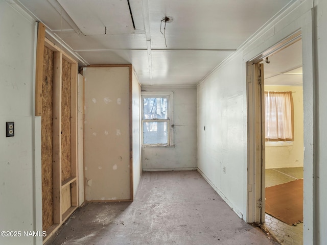 view of spare room